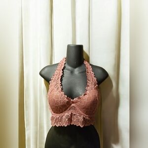 PINK VICTORIA'S SECRET HALTER BRALETTE